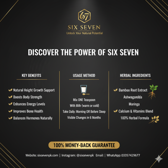 SixSeven Height Growth Powder – 100% Herbal Height Booster