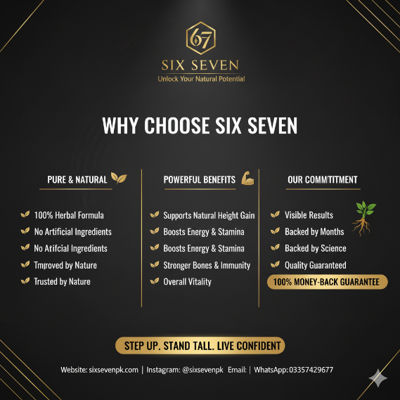 SixSeven Height Growth Powder – 100% Herbal Height Booster